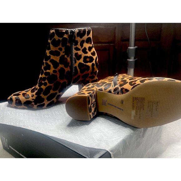 SZ 6M Real Fur, Dyed WPL#8046 New International Concepts Women Ankle Boots - Picture 2 of 4